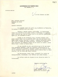 [Carta] 1948 feb. 25, [Río Piedras, Puerto Rico] [a] Gabriela Mistral, Santiago de Chile