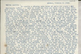 [Carta] 1952 feb. 11, México [a] Gabriela Mistral