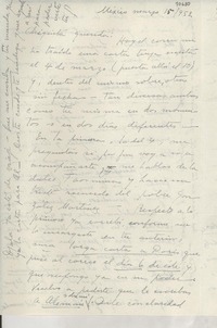 [Carta] 1952 mar. 15, México [a] Gabriela Mistral