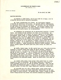 [Carta] 1948 abr. 30, [Río Piedras, Puerto Rico] [a] Gabriela Mistral, Santa Bárbara, California