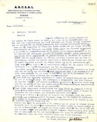 [Carta] 1951 mayo 27, Torino, Italia [a] Gabriela Mistral, Rapallo, [Italia]