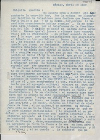 [Carta] 1952 abr. 28, México [a] Gabriela Mistral