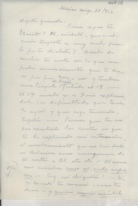[Carta] 1952 mayo 22, México [a] Gabriela Mistral