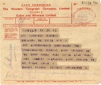 [Telegrama] 1945 nov. 16, [Inglaterra] [a] Gabriela Mistral, Embajada de Chile, Rio, [Brasil]