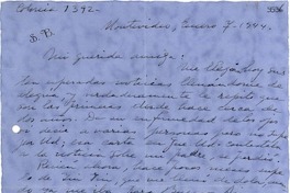 [Carta] 1944 ene. 7, Montevideo [a] Gabriela Mistral