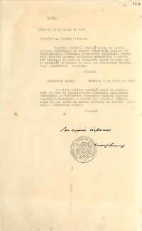 [Carta] 1946 mar. 5, Londres, [Inglaterra] [a] Gabriela Mistral