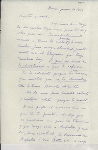 [Carta] 1952 jun. 30, Roma, [Italia] [a] Gabriela Mistral