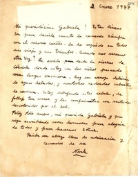 [Carta] 1947 ene. 2, [Argentina] [a] Gabriela Mistral