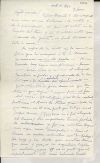 [Carta] 1952 oct. 16, Roma, [Italia] [a] Gabriela Mistral