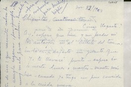 [Carta] 1952 nov. 22, Roma, [Italia] [a] Gabriela Mistral