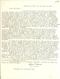 [Carta] 1944 jun. 10, Santiago de Chile [a] Gabriela [Mistral]