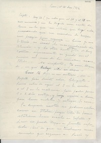 [Carta] 1952 dic. 26, París, [Francia] [a] Gabriela Mistral