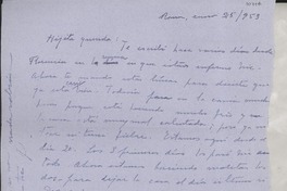 [Carta] 1953 ene. 25, Roma, [Italia] [a] Gabriela Mistral