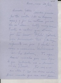 [Carta] 1953 ene. 26, Roma, [Italia] [a] Gilda Péndola