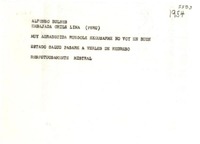[Telegrama] [1954] [a] Alfonso Bulnes, Embajada Chile Lima, [Perú]