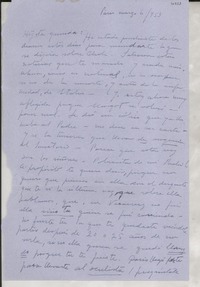 [Carta] 1953 mar. 6, París, [Francia] [a] Gabriela Mistral