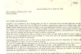 [Carta] 1951 mar. 20, Remedios, Cuba [a] Gabriela Mistral y Doris Dana, Rapallo, Italia