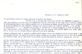 [Carta] 1952 feb. 3, Veracruz, [México] [a] [Gabriela Mistral]