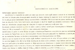 [Carta] 1951 abr. 4, Remedios, Cuba [a] Gabriela Mistral