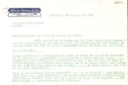 [Carta] 1952 mayo 24, Veracruz, [México] [a] Gabriela Mistral