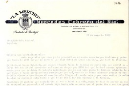 [Carta] 1952 mayo 31, Veracruz, [México] [a] Gabriela Mistral