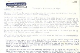 [Carta] 1951 mar. 4, Veracruz [a] Gabriela Mistral