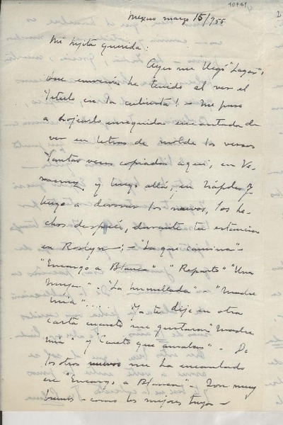 [Carta] 1955 mar. 16, México [a] Gabriela Mistral