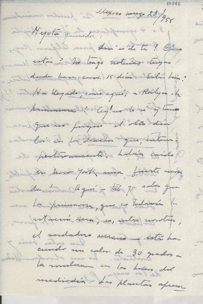 [Carta] 1955 mar. 23, México [a] Gabriela Mistral