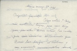 [Carta] 1955 mar. 29, México [a] Gabriela Mistral