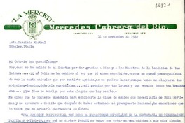 [Carta] 1952 nov. 11, Veracruz, [México] [a] Gabriela Mistral, Nápoles, [Italia]