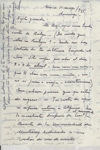 [Carta] 1955 mayo 1, México [a] Gabriela Mistral