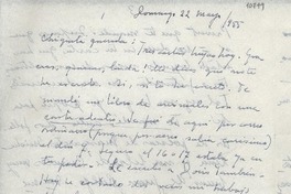 [Carta] 1955 mayo 22, México [a] Gabriela Mistral