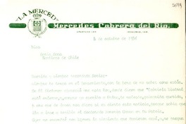 [Carta] 1954, oct. 5, [Veracruz] [a] Doris Dana, Santiago de Chile