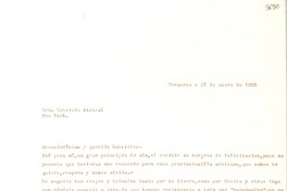 [Carta] 1955, ene. 27, Veracruz [a] Gabriela Mistral, New York