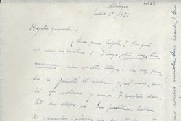 [Carta] 1955 jul. 15, México [a] Gabriela Mistral