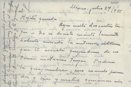 [Carta] 1955 jul. 24, México [a] Gabriela Mistral