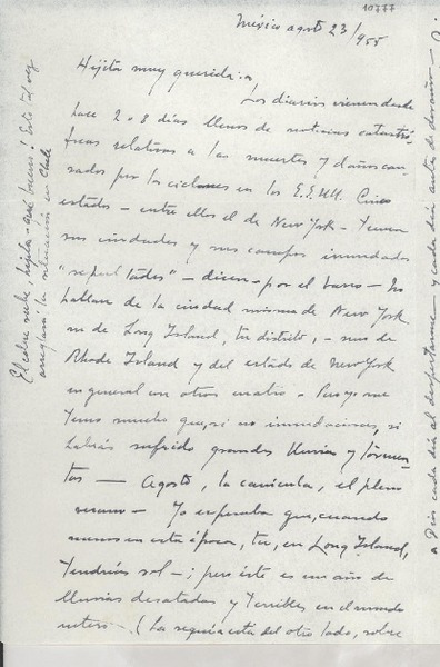 [Carta] 1955 ago. 23, México [a] Gabriela Mistral