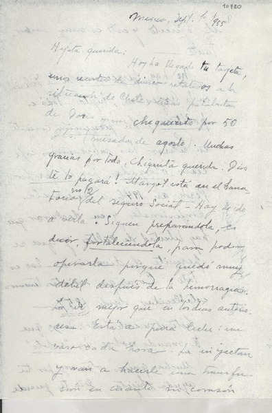 [Carta] 1955 sept. 1, México [a] Gabriela Mistral
