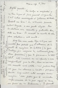 [Carta] 1955 sept. 5, México [a] Gabriela Mistral