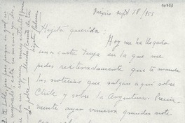 [Carta] 1955 sept. 18, México [a] Gabriela Mistral