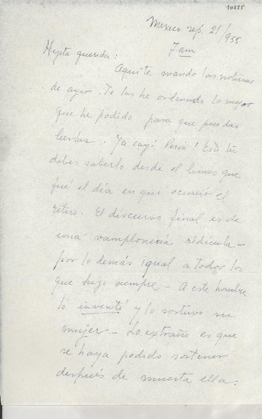 [Carta] 1955 sept. 21, México [a] Gabriela Mistral