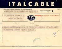 [Telegrama] [1952], Montevideo, [Uruguay] [a] Gabriela Mistral, Napoli, [Italia]