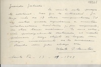 [Carta] 1945 nov. 13, Santa Fe, [Argentina] [a] Gabriela [Mistral]