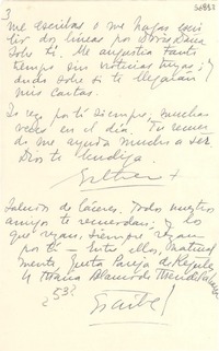 [Carta] 1953 ago. 15, [Uruguay] [a] Gabriela Mistral