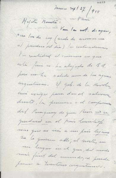 [Carta] 1955 sept. 27, México [a] Gabriela Mistral