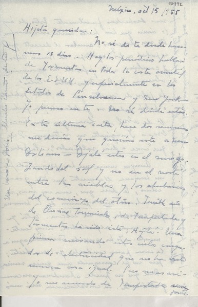[Carta] 1955 oct. 15, México [a] Gabriela Mistral
