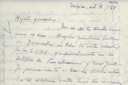 [Carta] 1955 oct. 15, México [a] Gabriela Mistral