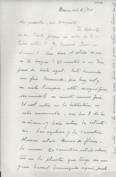 [Carta] 1955 oct. 21, México [a] Gabriela Mistral