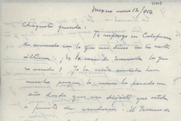 [Carta] 1956 ene. 12, México [a] Gabriela Mistral