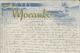 [Carta] 1956 feb. 3, Veracruz, [México] [a] Gabriela Mistral
